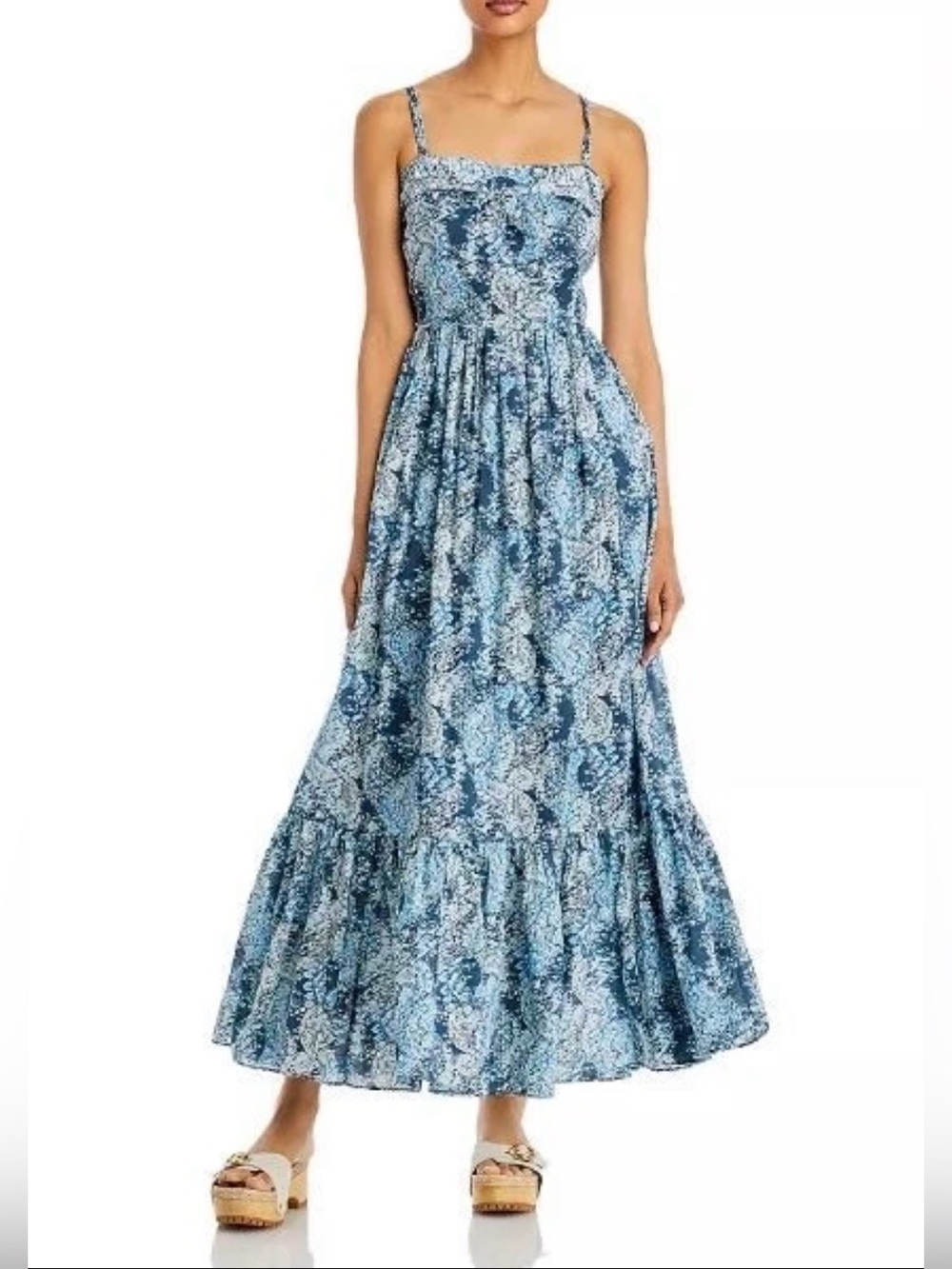 Joie Elissabet Printed Tie Back Maxi Dress Resort Beachy , Small
